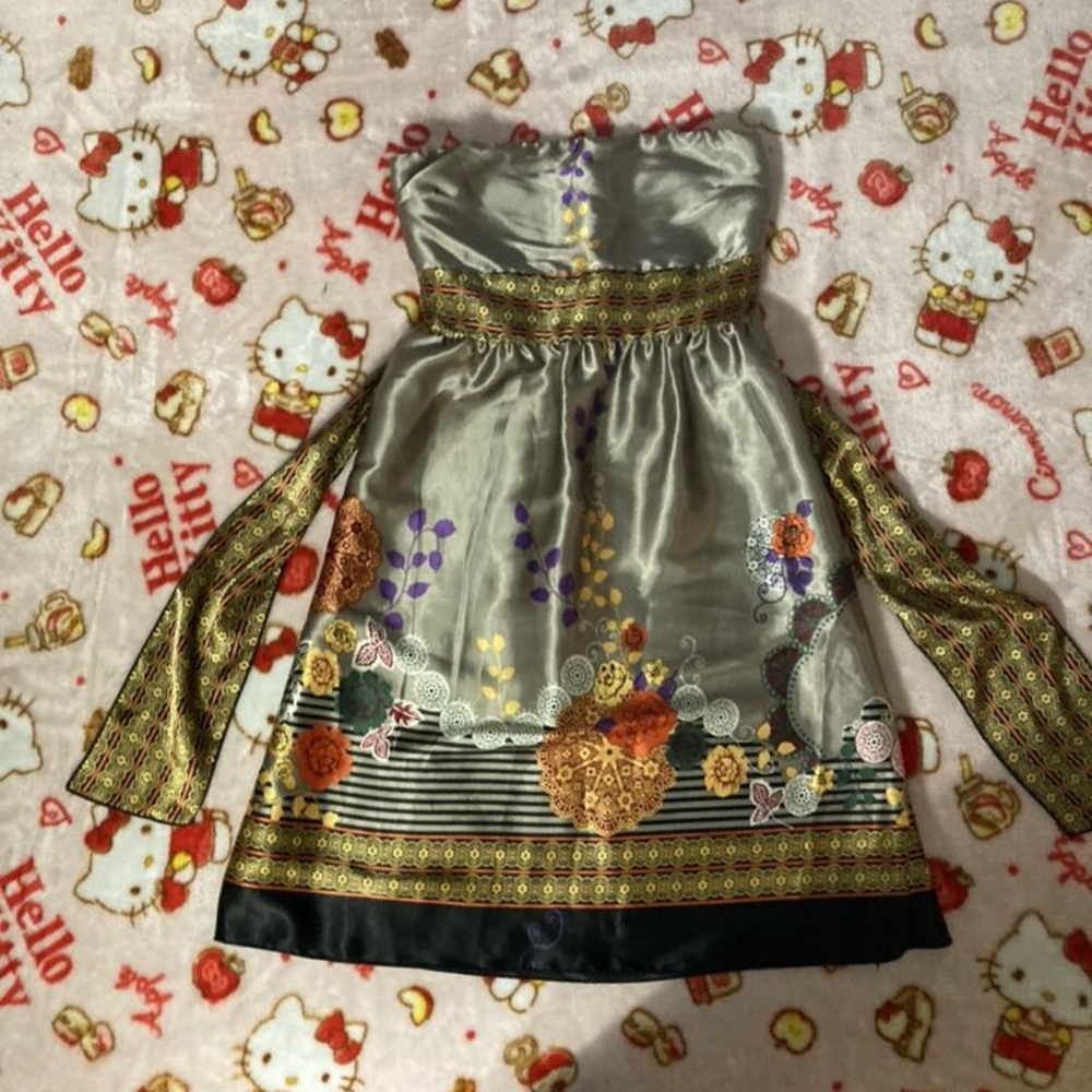 tube top dress with ties